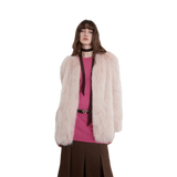 Black Sugar Champagne Finland Saga Fox Fur Coat Fashion Cardigan