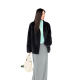Louvre Mink V-Neck Jacket