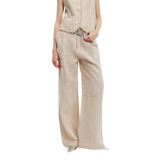 "Diary of an Old Friend" Customized Breathable Ramie Oversize Suit Vest Set
