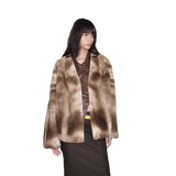 Louvre Mink V-Neck Jacket