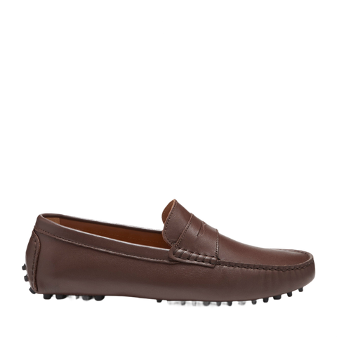 Penny Driving Loafers, Brown Leather
