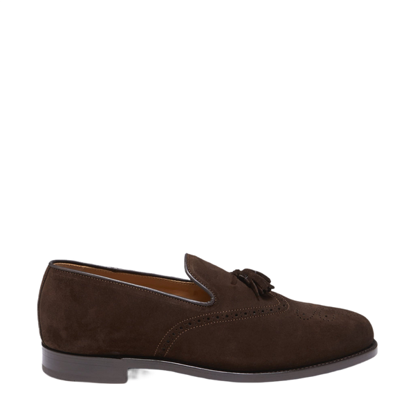 Brown Suede Tasselled Brogues, Welted Leather Sole