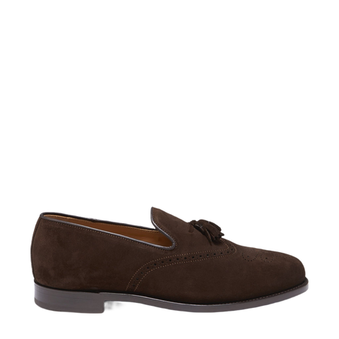 Brown Suede Tasselled Brogues, Welted Leather Sole