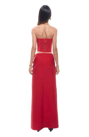 Umee Heart Shape Corsette Top Red