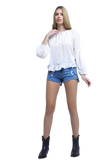 White Lace'd Up Top