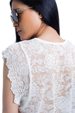 White Top With Lace Back