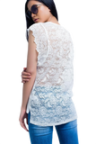 White Top With Lace Back
