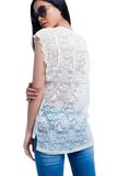 White Top With Lace Back