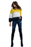 Yellow Knitted Sweater With Pearls