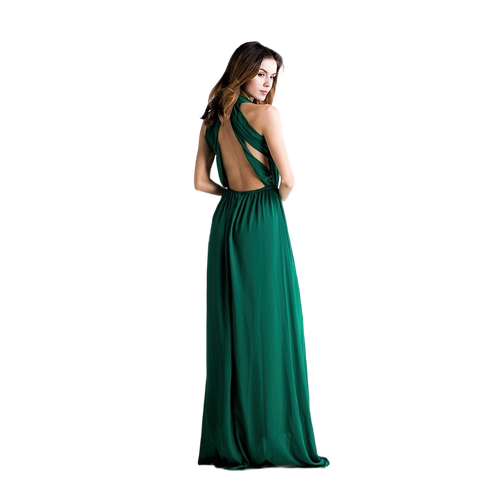 Plunge Green Gown
