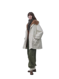 Green Mile Miracle Loose Drawstring Down Removable Mid-Length Jacket