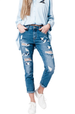 Blue Wash Mom Jeans