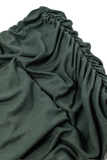 Bodycon Off Shoulder Top in Green Khaki