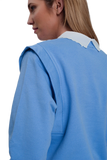 Boyfriend Sweatshirt With Shoulder Details in Blue