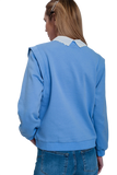 Boyfriend Sweatshirt With Shoulder Details in Blue