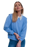 Boyfriend Sweatshirt With Shoulder Details in Blue
