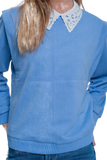 Boyfriend Sweatshirt With Shoulder Details in Blue