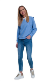 Boyfriend Sweatshirt With Shoulder Details in Blue