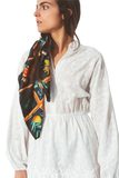 Broderie Mini Dress With Ruffles in White