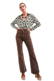 Brown Flared Jeans