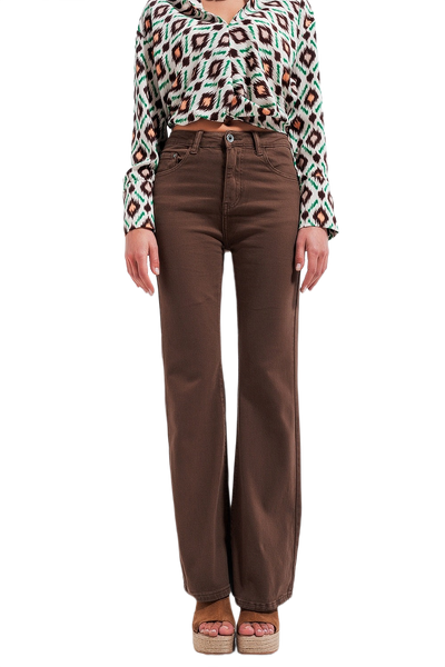 Brown Flared Jeans