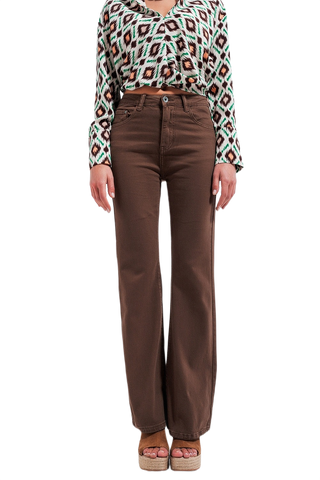 Brown Flared Jeans