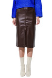Leatherette Pencil Cut Skirt