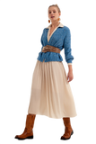 Button Through Cardigan in Blue
