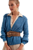 Button Through Cardigan in Blue