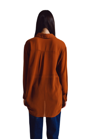Chiffon Shirt in Camel Color