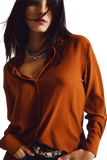 Chiffon Shirt in Camel Color