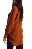 Chiffon Shirt in Camel Color
