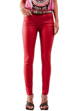 Coated Pants in Red