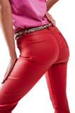 Coated Pants in Red