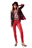 Coated Pants in Red