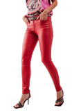 Coated Pants in Red