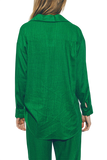 Cotton Loose Fit Shirt in Green