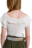 Elegant Short Sleeve Sweater