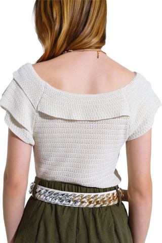 Elegant Short Sleeve Sweater