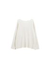 Cream Knit v Neck Sweater