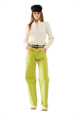 Cream Ribbed Fitted Sweater With Zip Closure
