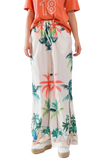Elastic Waist' Beach Cream Pants
