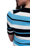 Crew Neck Boxy Blue Sweater