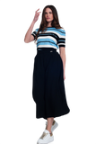 Crew Neck Boxy Blue Sweater
