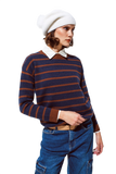 Crew Neck Stripe Sweater