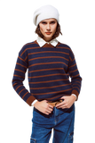 Crew Neck Stripe Sweater
