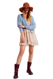 Crochet Cardigan With Knitted Clouds in Blue