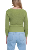 Crochet Knit Jumper in Green