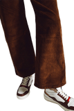 Cropped Cord Pants in Brown