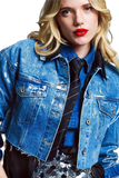 Denim Metallic Raw Jacket
